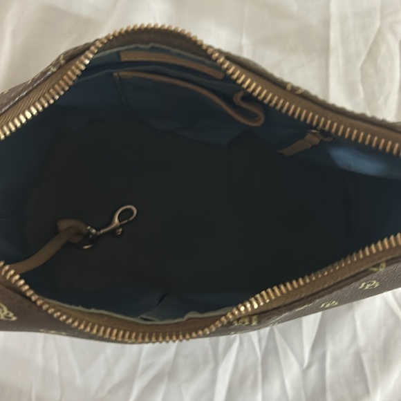 Dooney & Bourke | Monogram Logo Mini Hobo Bucket Bag Purse Leather Vinyl - Picture 11 of 13